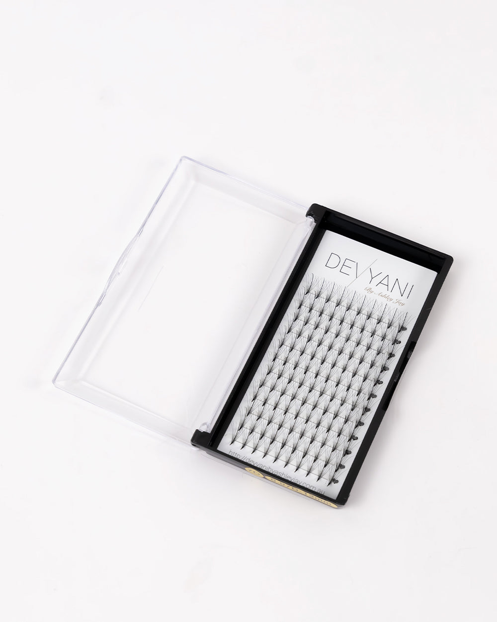 Eyelash packaging with 'DEVYANI' branding on a white background