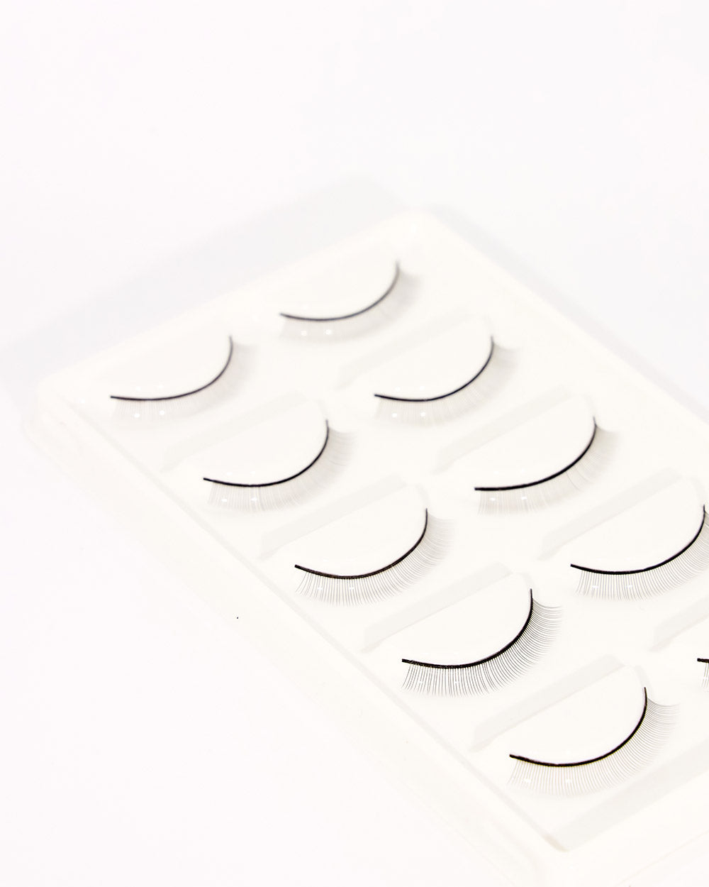 Set of false eyelashes on a white background