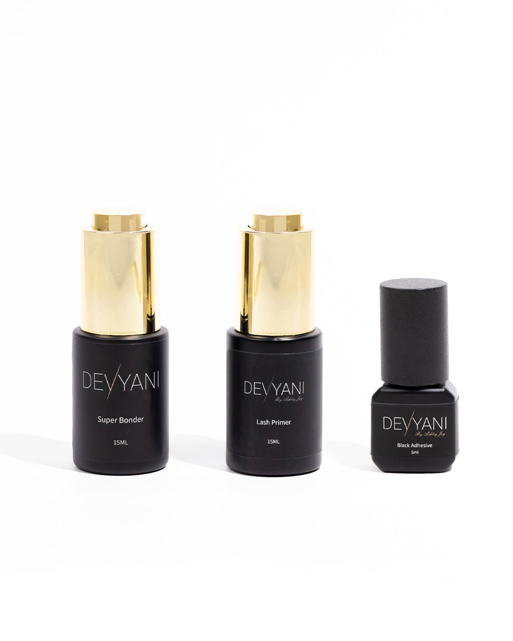 Three Devyani beauty products on a white background