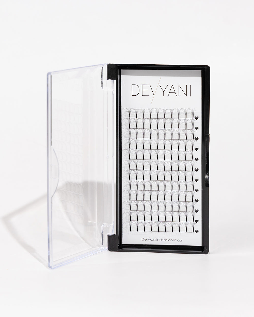 Eyelash packaging with 'DEVYANI' branding on a white background